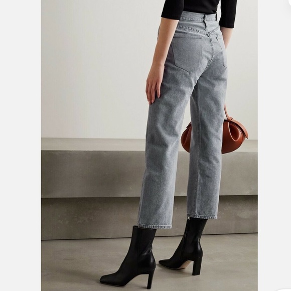 Goldsign The Relaxed Straight Mid-Rise Milton Grey Jeans Size 25 - Picture 2 of 7